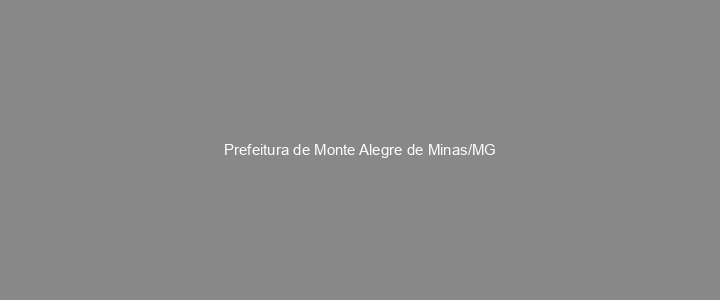 Provas Anteriores Prefeitura de Monte Alegre de Minas/MG